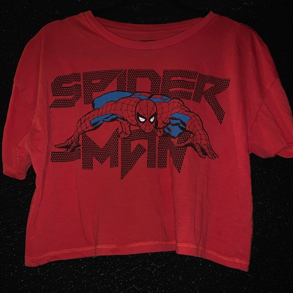 Cropped Spider-man Tee
